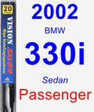 Passenger Wiper Blade for 2002 BMW 330i - Vision Saver