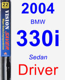 Driver Wiper Blade for 2004 BMW 330i - Vision Saver