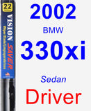 Driver Wiper Blade for 2002 BMW 330xi - Vision Saver