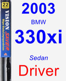 Driver Wiper Blade for 2003 BMW 330xi - Vision Saver