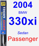 Passenger Wiper Blade for 2004 BMW 330xi - Vision Saver
