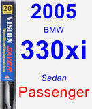 Passenger Wiper Blade for 2005 BMW 330xi - Vision Saver