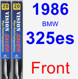 Front Wiper Blade Pack for 1986 BMW 325es - Vision Saver