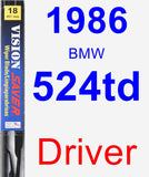 Driver Wiper Blade for 1986 BMW 524td - Vision Saver