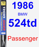 Passenger Wiper Blade for 1986 BMW 524td - Vision Saver