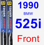 Front Wiper Blade Pack for 1990 BMW 525i - Vision Saver
