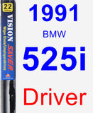 Driver Wiper Blade for 1991 BMW 525i - Vision Saver