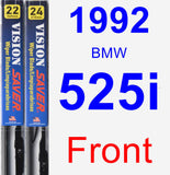 Front Wiper Blade Pack for 1992 BMW 525i - Vision Saver