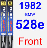 Front Wiper Blade Pack for 1982 BMW 528e - Vision Saver