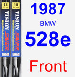 Front Wiper Blade Pack for 1987 BMW 528e - Vision Saver