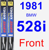 Front Wiper Blade Pack for 1981 BMW 528i - Vision Saver