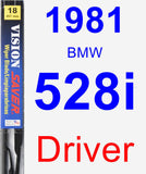 Driver Wiper Blade for 1981 BMW 528i - Vision Saver