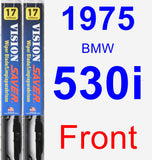 Front Wiper Blade Pack for 1975 BMW 530i - Vision Saver