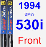 Front Wiper Blade Pack for 1994 BMW 530i - Vision Saver