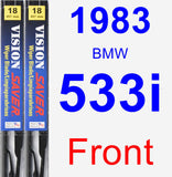 Front Wiper Blade Pack for 1983 BMW 533i - Vision Saver