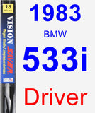 Driver Wiper Blade for 1983 BMW 533i - Vision Saver