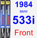 Front Wiper Blade Pack for 1984 BMW 533i - Vision Saver