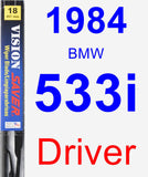 Driver Wiper Blade for 1984 BMW 533i - Vision Saver