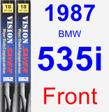 Front Wiper Blade Pack for 1987 BMW 535i - Vision Saver