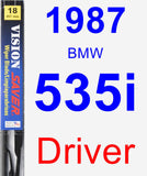 Driver Wiper Blade for 1987 BMW 535i - Vision Saver
