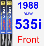 Front Wiper Blade Pack for 1988 BMW 535i - Vision Saver