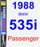 Passenger Wiper Blade for 1988 BMW 535i - Vision Saver