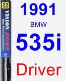 Driver Wiper Blade for 1991 BMW 535i - Vision Saver