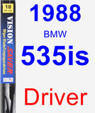 Driver Wiper Blade for 1988 BMW 535is - Vision Saver