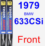 Front Wiper Blade Pack for 1979 BMW 633CSi - Vision Saver