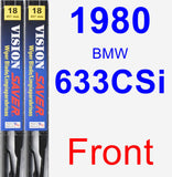 Front Wiper Blade Pack for 1980 BMW 633CSi - Vision Saver