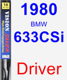 Driver Wiper Blade for 1980 BMW 633CSi - Vision Saver