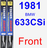 Front Wiper Blade Pack for 1981 BMW 633CSi - Vision Saver