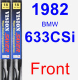 Front Wiper Blade Pack for 1982 BMW 633CSi - Vision Saver