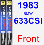 Front Wiper Blade Pack for 1983 BMW 633CSi - Vision Saver