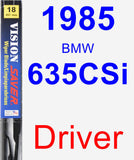 Driver Wiper Blade for 1985 BMW 635CSi - Vision Saver