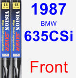 Front Wiper Blade Pack for 1987 BMW 635CSi - Vision Saver