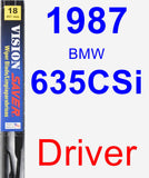 Driver Wiper Blade for 1987 BMW 635CSi - Vision Saver