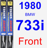 Front Wiper Blade Pack for 1980 BMW 733i - Vision Saver