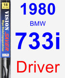 Driver Wiper Blade for 1980 BMW 733i - Vision Saver