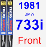 Front Wiper Blade Pack for 1981 BMW 733i - Vision Saver