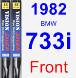 Front Wiper Blade Pack for 1982 BMW 733i - Vision Saver