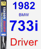 Driver Wiper Blade for 1982 BMW 733i - Vision Saver
