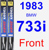 Front Wiper Blade Pack for 1983 BMW 733i - Vision Saver