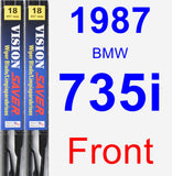 Front Wiper Blade Pack for 1987 BMW 735i - Vision Saver