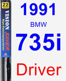 Driver Wiper Blade for 1991 BMW 735i - Vision Saver