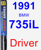 Driver Wiper Blade for 1991 BMW 735iL - Vision Saver