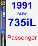 Passenger Wiper Blade for 1991 BMW 735iL - Vision Saver