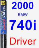 Driver Wiper Blade for 2000 BMW 740i - Vision Saver