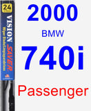 Passenger Wiper Blade for 2000 BMW 740i - Vision Saver