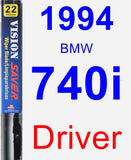 Driver Wiper Blade for 1994 BMW 740i - Vision Saver